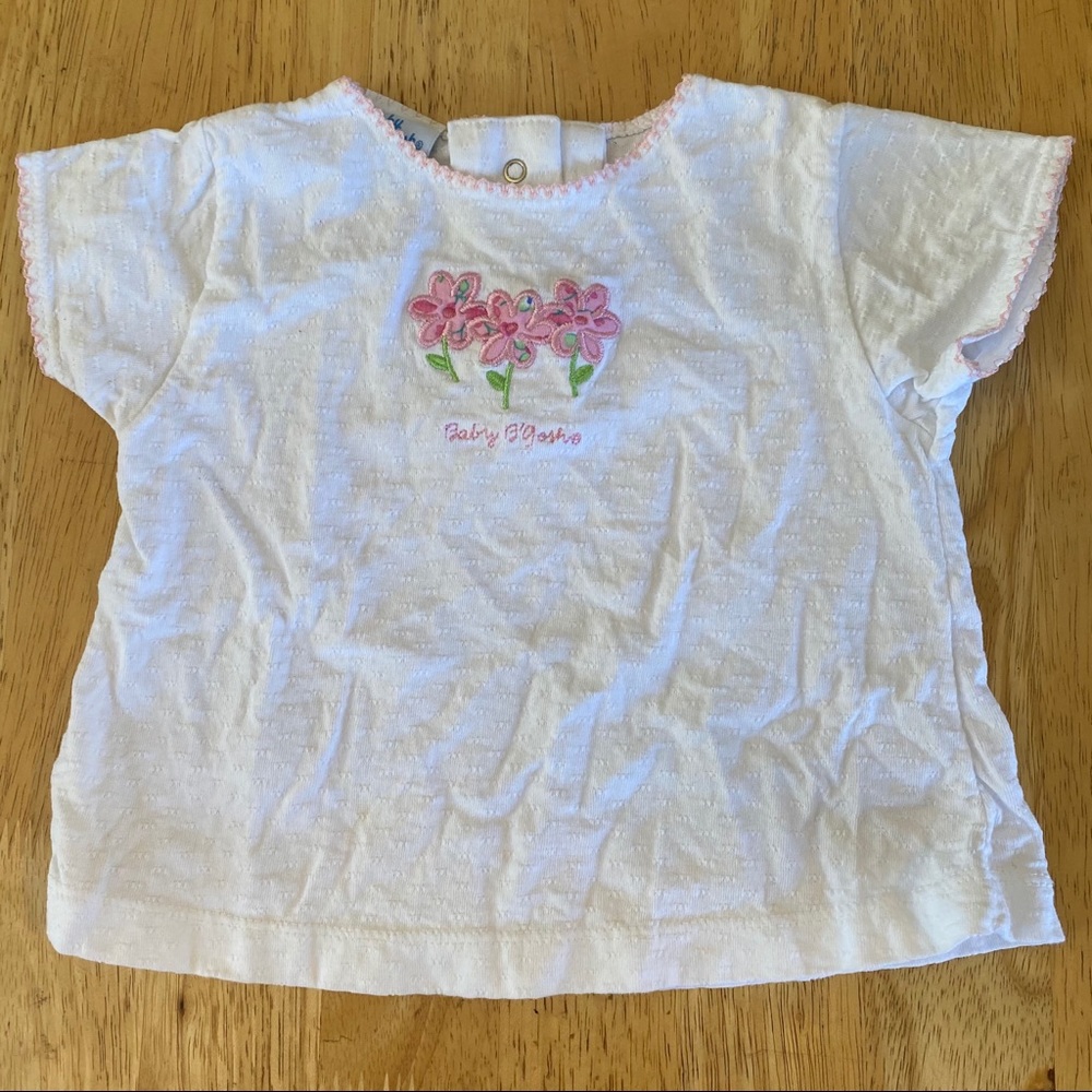 Baby B’Gosh Pink Green Flower Shirt Size 18 Months